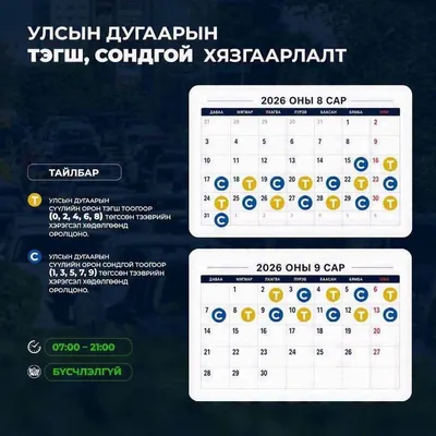 Есдүгээр сарын 1-нд дугаарын хязгаарлалт үйлчлэхгүй
